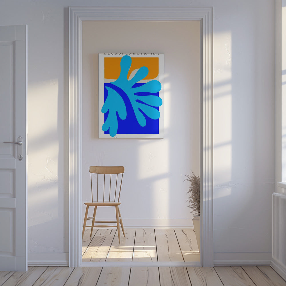 Blaue Spritzerformen | Leinwand