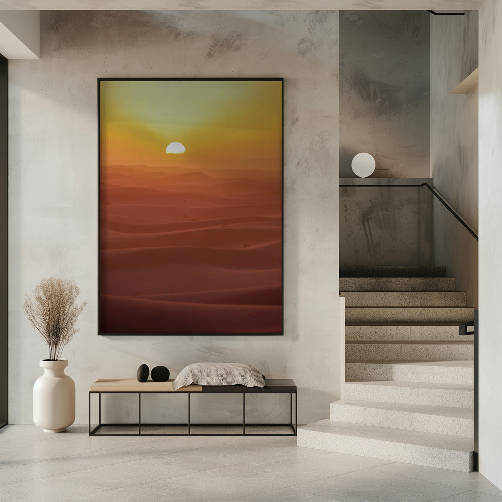 Sonnenuntergang über den Dünen | Poster