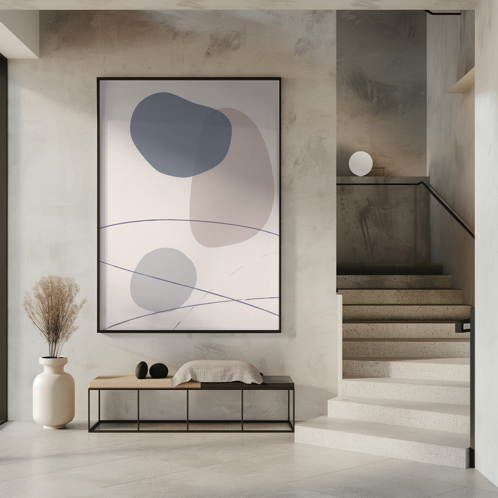 Neue Formen Blau Nr. 3 | Poster