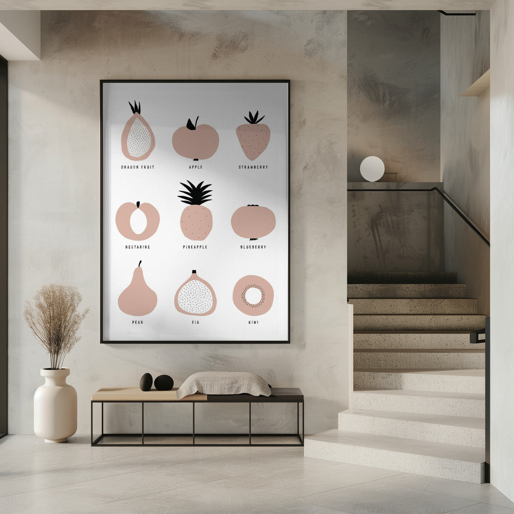 Minimalistisches Obstgitter | Poster