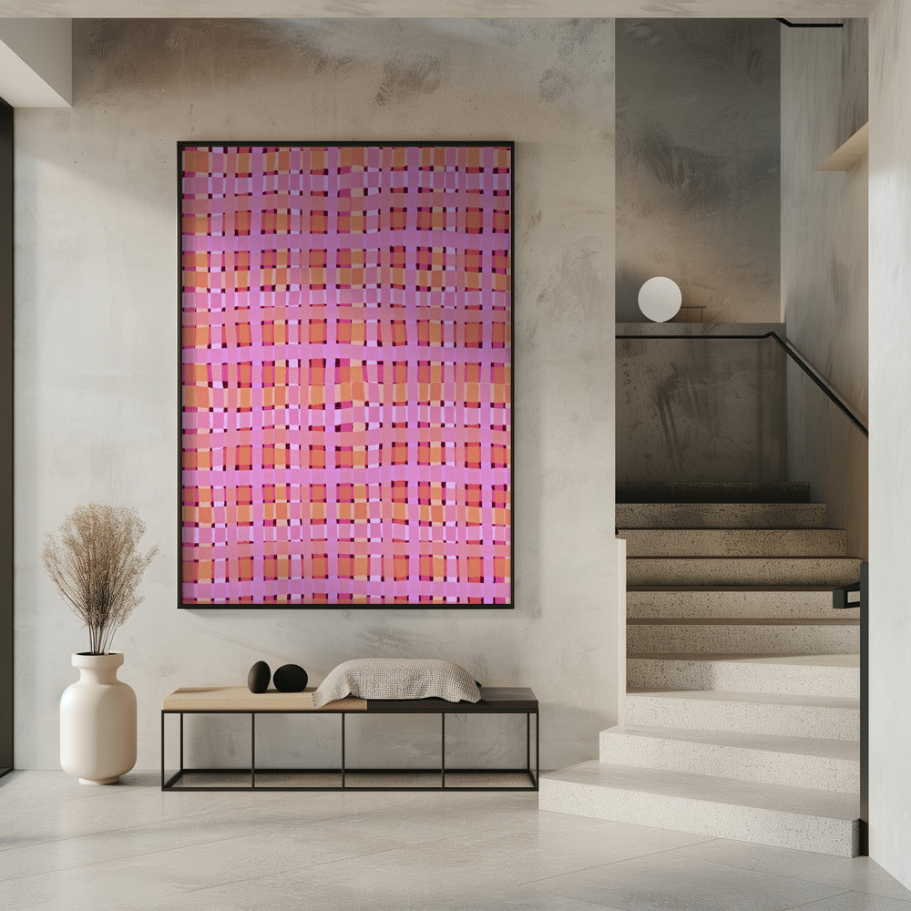 Warped Pink Lines | Poster