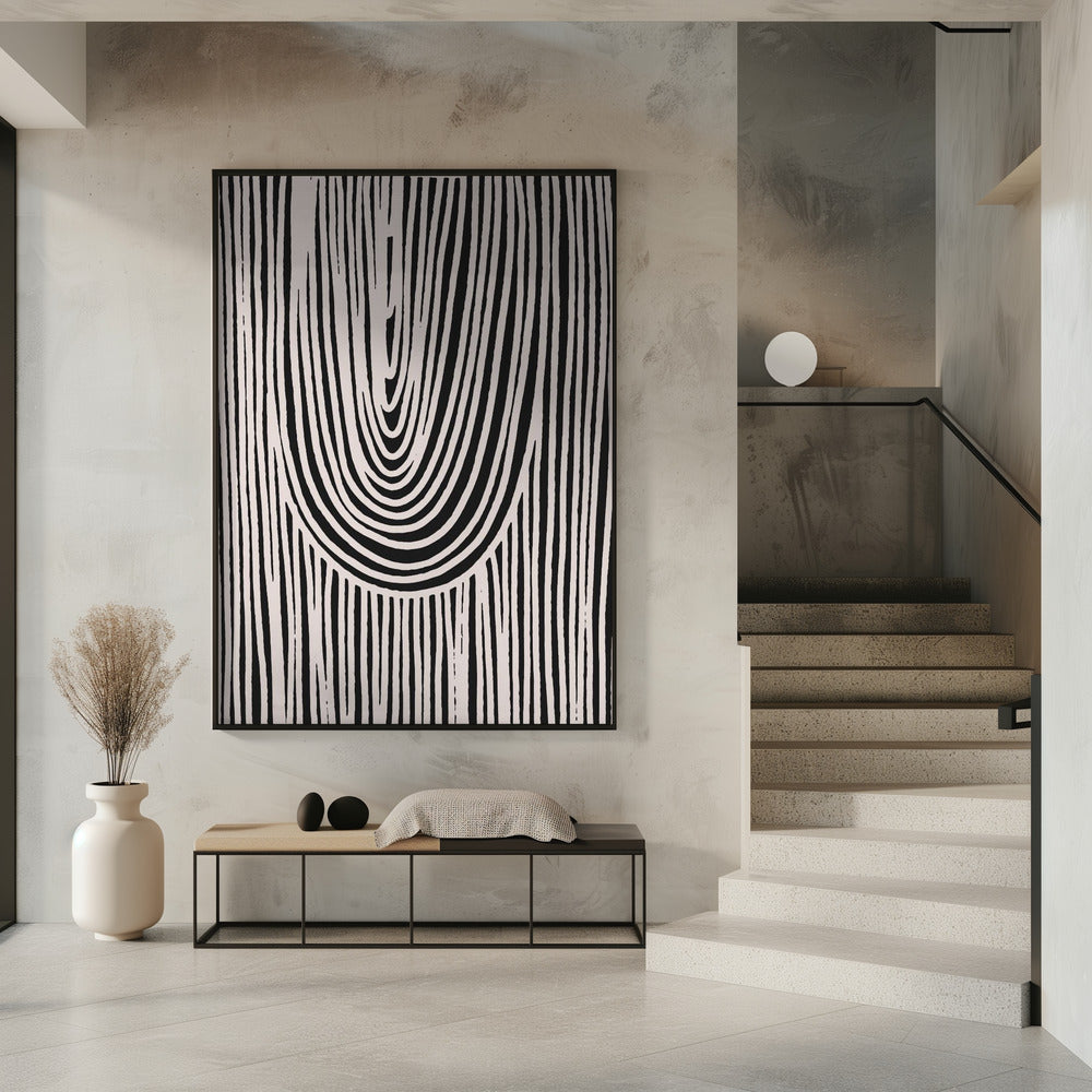 Curved Stripes Flow | Poster
