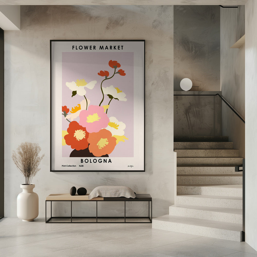 Blumenmarkt. Bologna | Poster