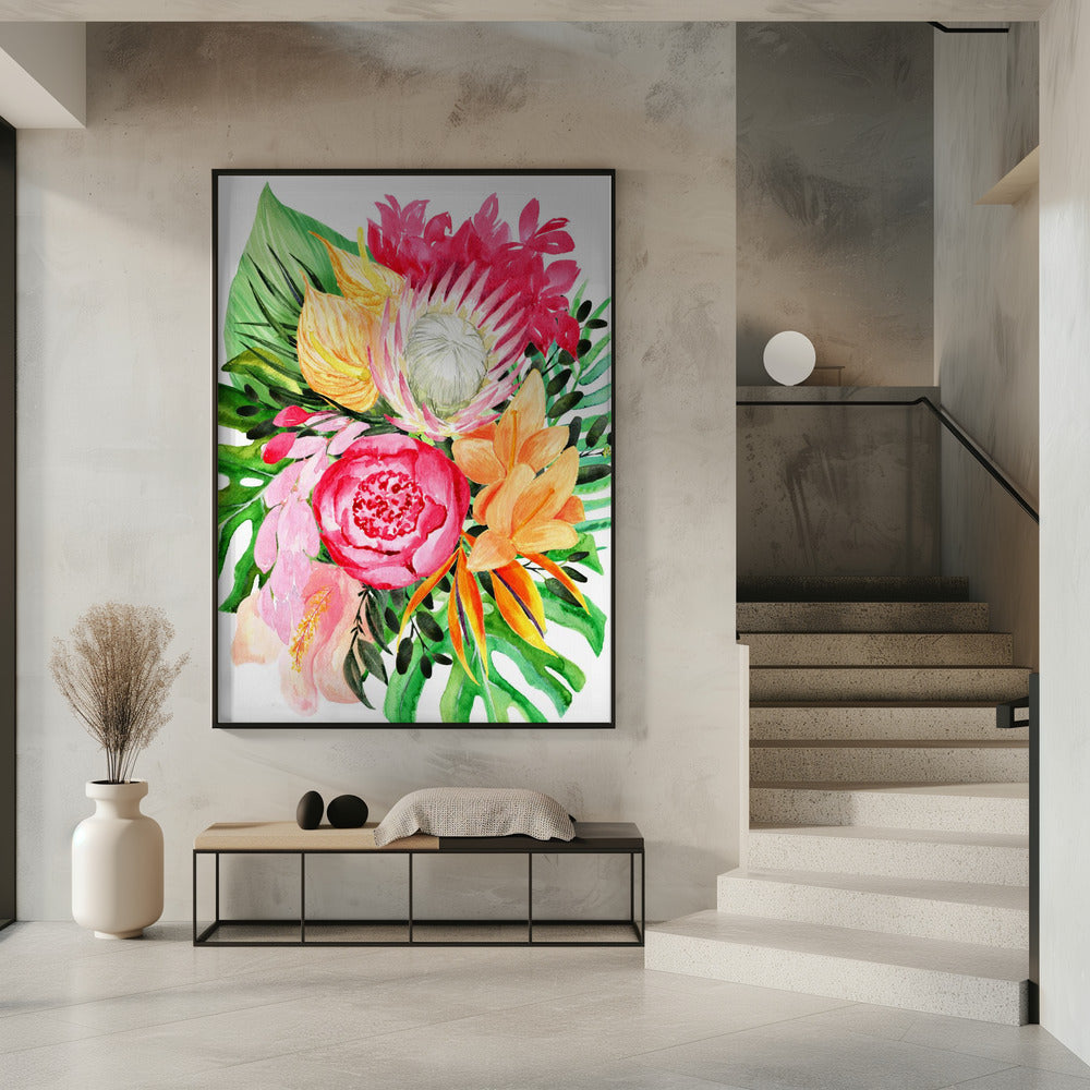 Celia Tropischer Blumenstrauß | Poster