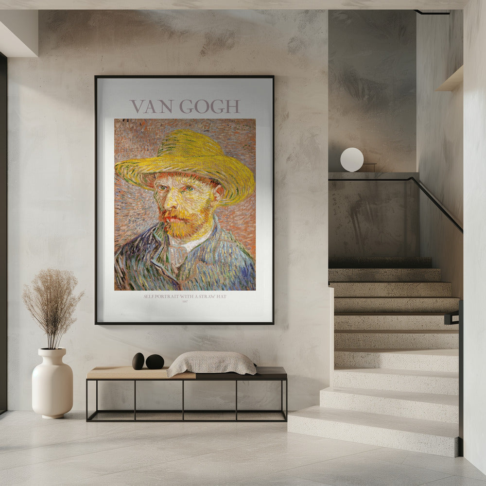 Selbstporträt mit Strohhut | Poster