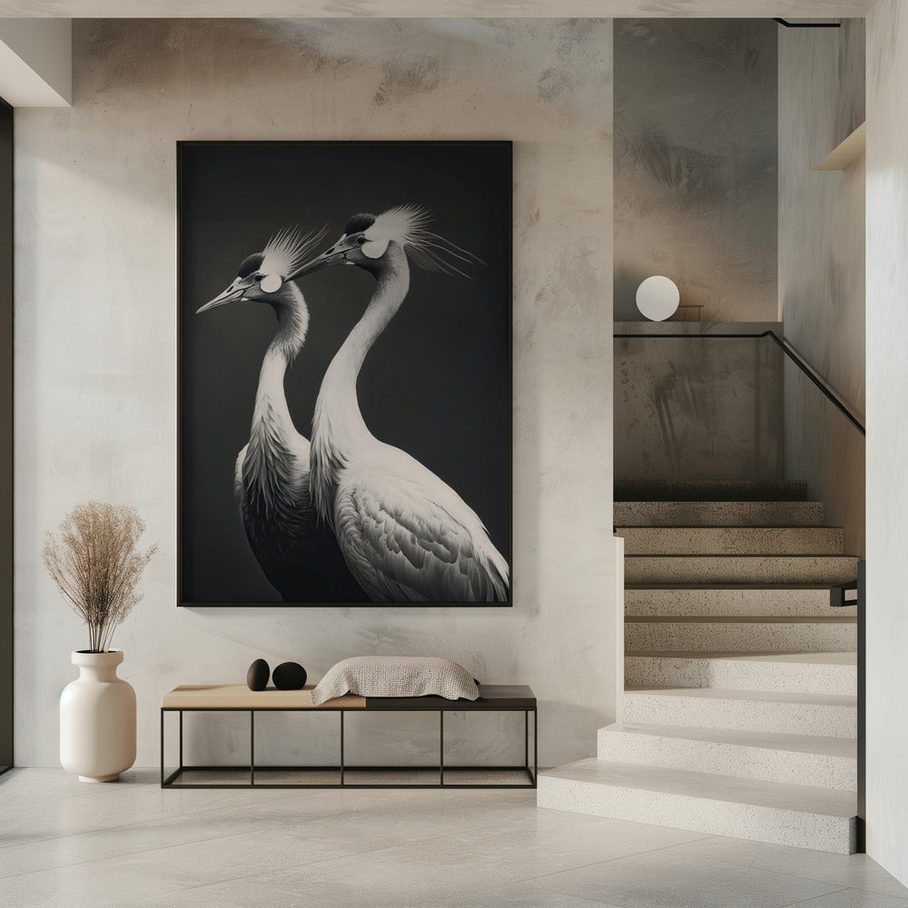 Graceful Cranes Duo | Poster