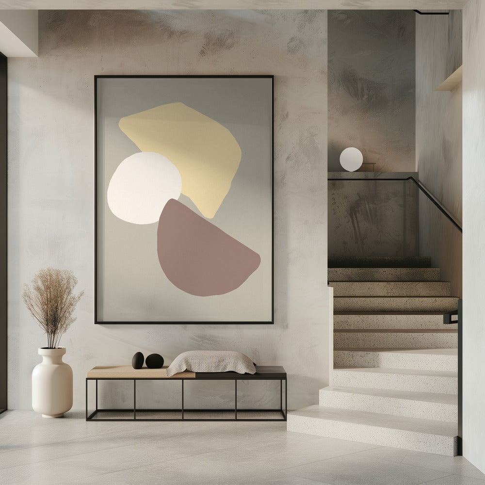 Geometrische Felder Gelb | Poster