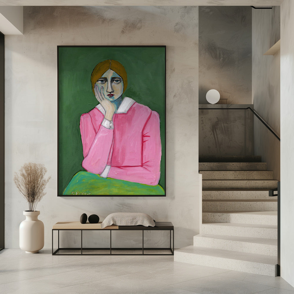 Vintage Dame in Pink | Poster