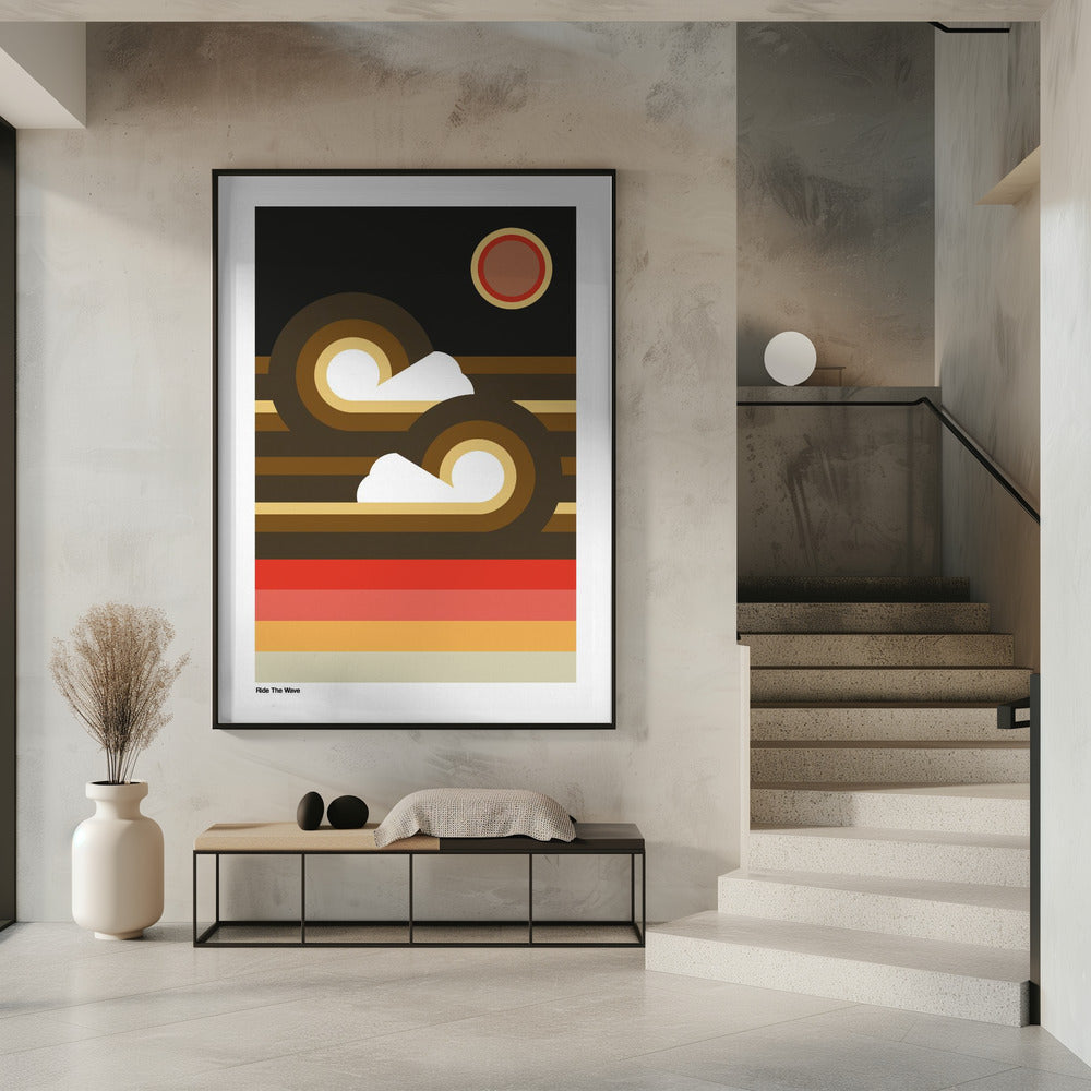 Sonnenuntergang auf der Welle | Poster