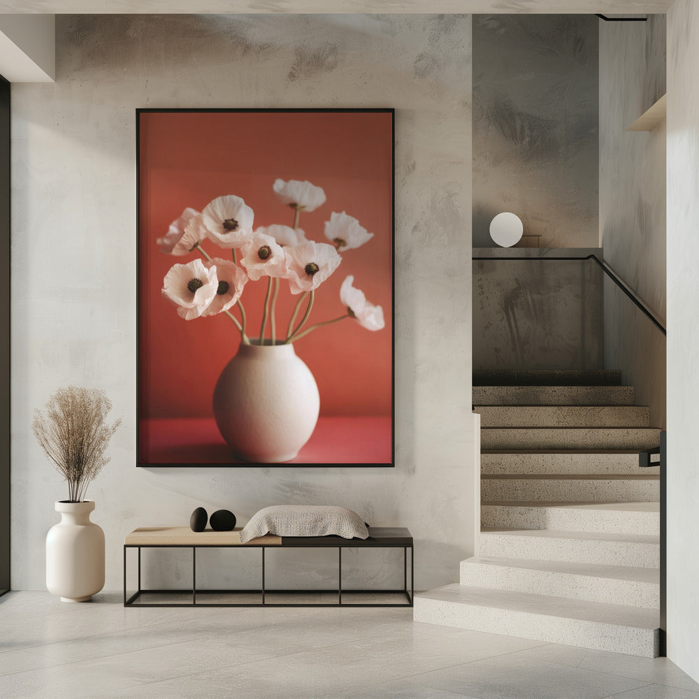 Mohnblumen in Porzellan | Poster
