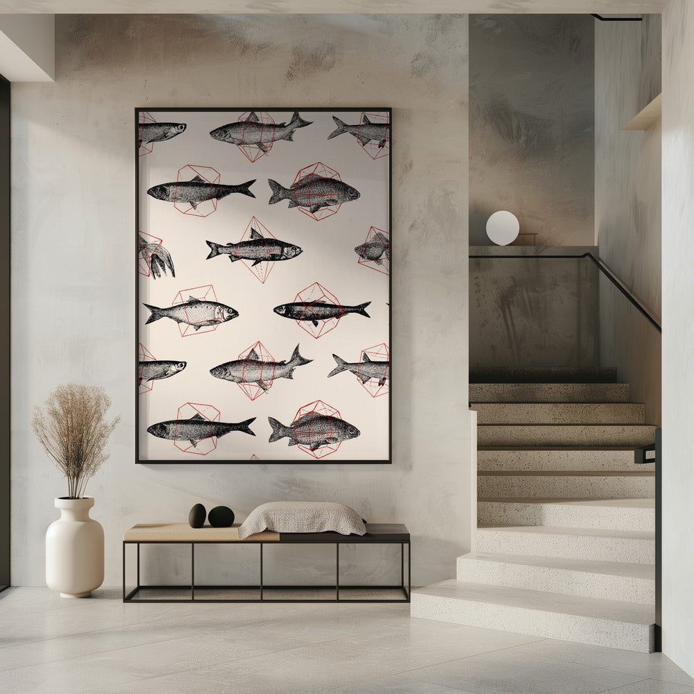 Fische in der Geometrie Nr. 4 | Poster