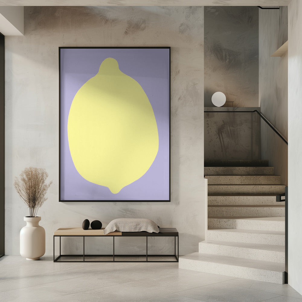 Zitrone auf Lavendel | Poster