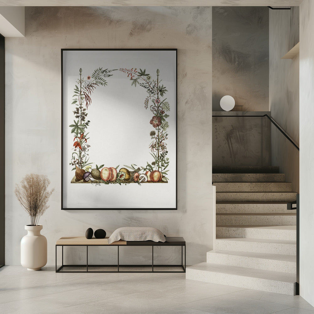 Handgezeichneter botanischer Rahmen | Poster