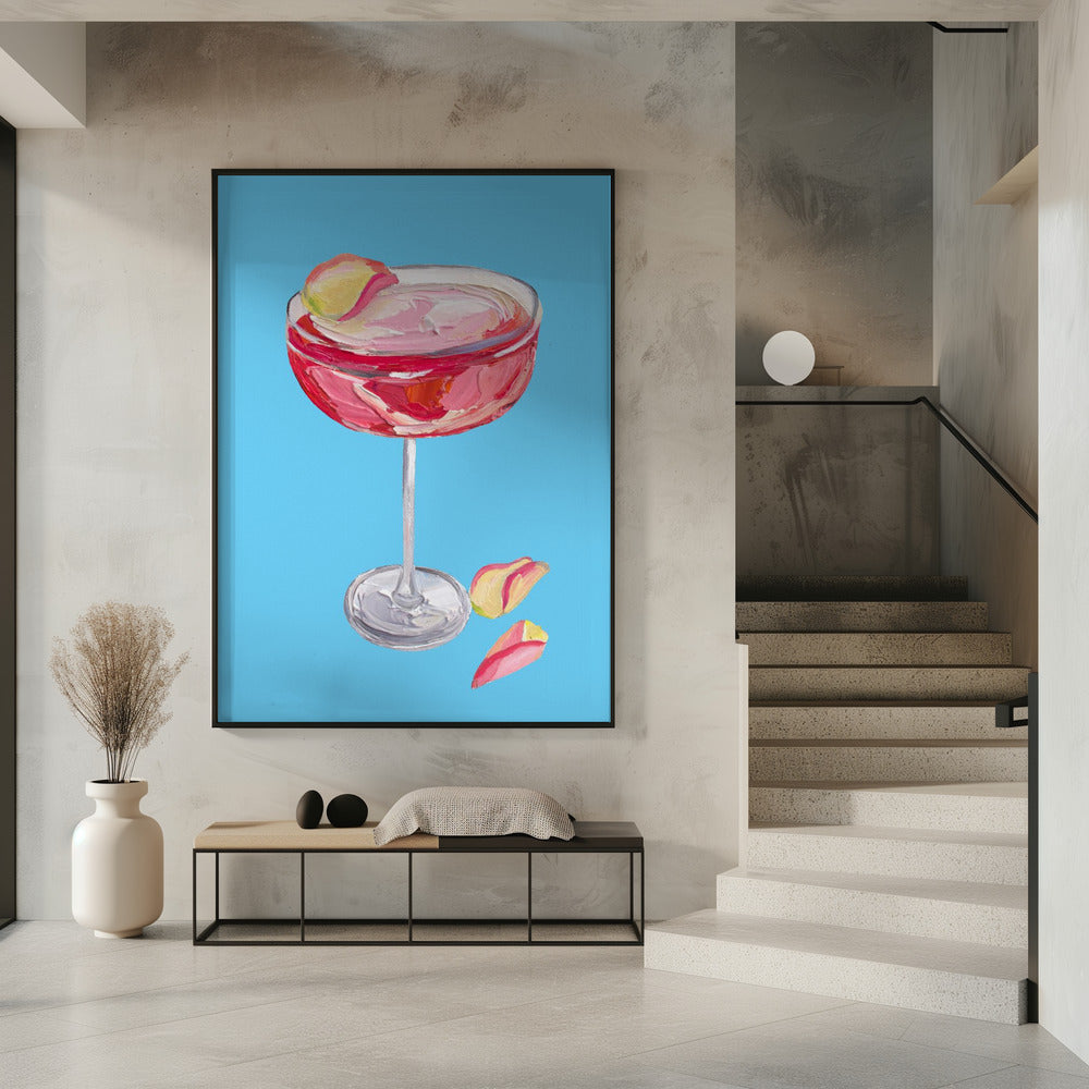Funkelnder Rose-Gin-Cocktail | Poster
