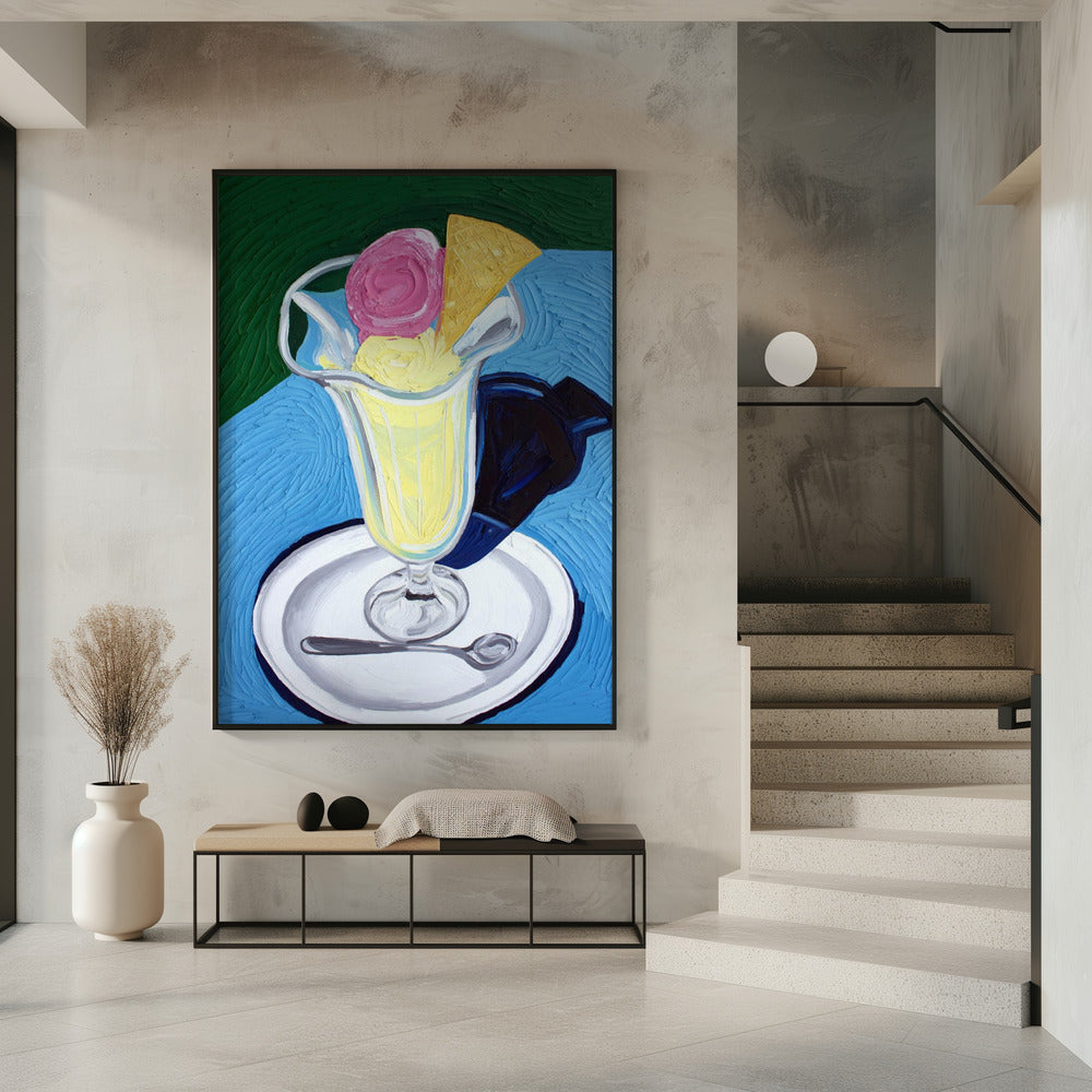Himbeer- und Vanilleeis | Poster