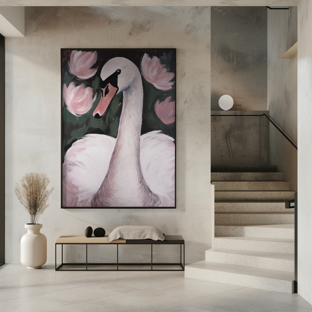 Schwan im Teich | Poster