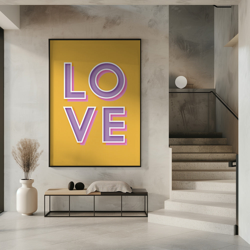 Mutige Liebestypografie | Poster