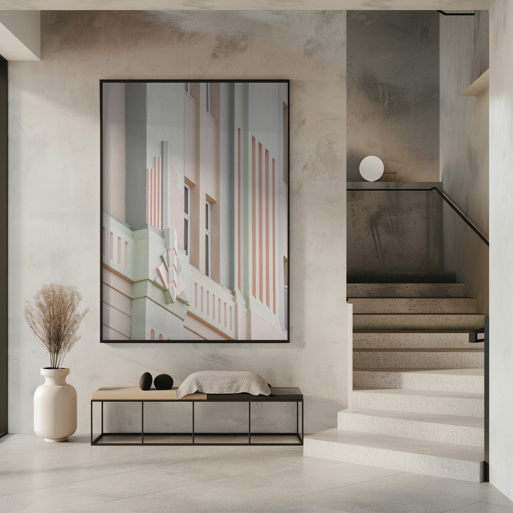 Pastellfarbene Fassadengeometrie | Poster