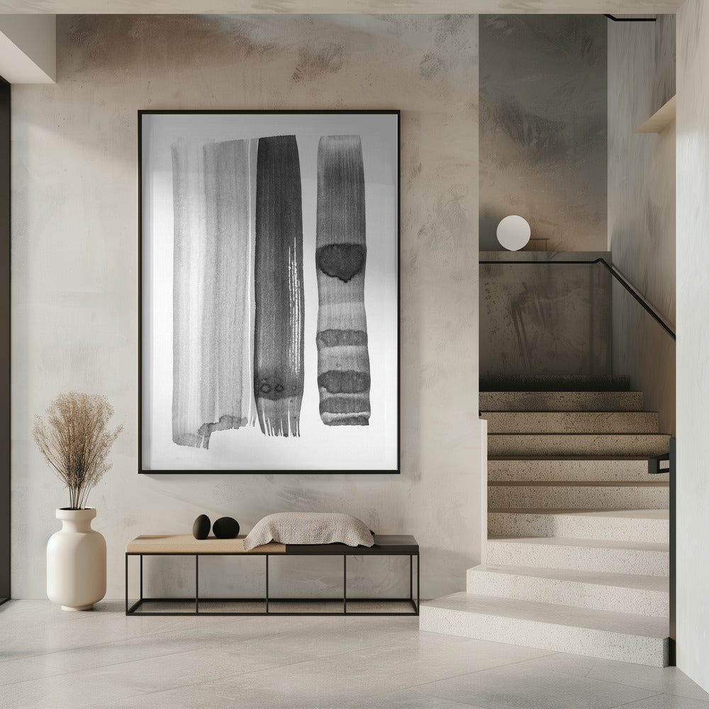 Monochrome Striche | Poster