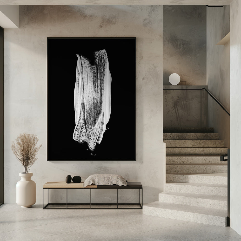 Monochromer Pinselstrich | Poster