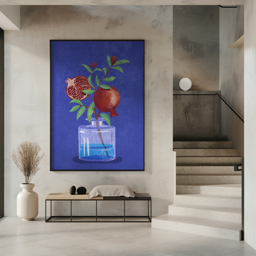 Granatapfel in Vase | Poster