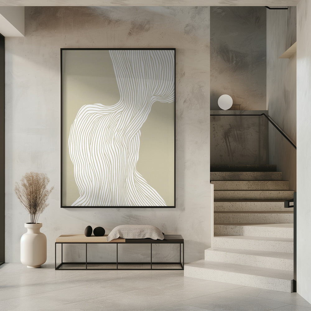 Fließende Linienlandschaft | Poster