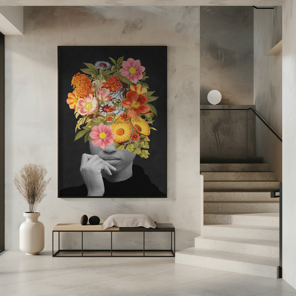 Bunter Vintage-Blumenstrauß | Poster
