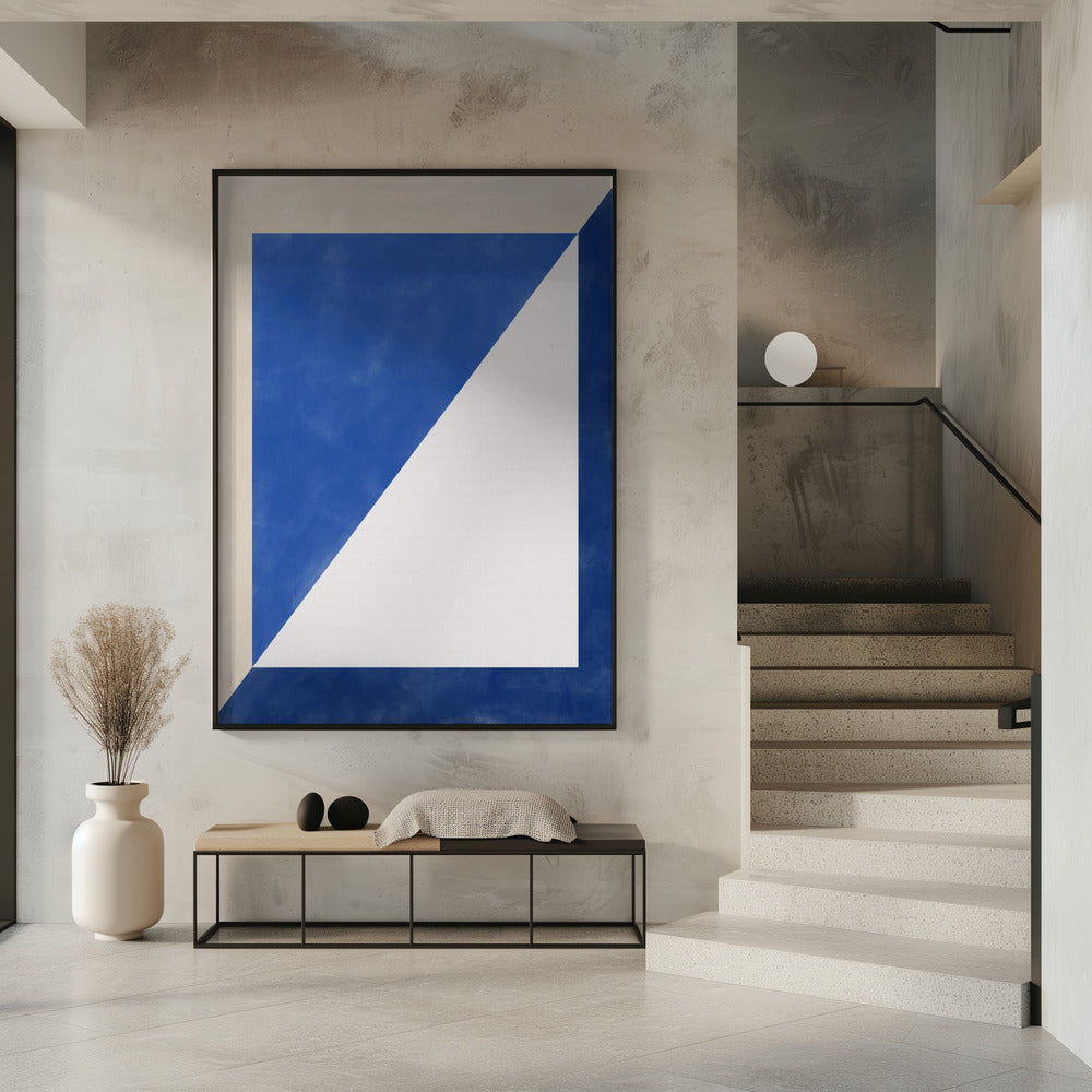 Blaues geometrisches Spiel | Poster