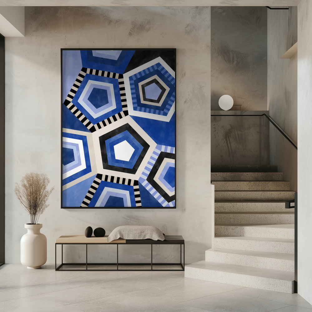 Geometrisches Muster mit sechseckiger Form | Poster
