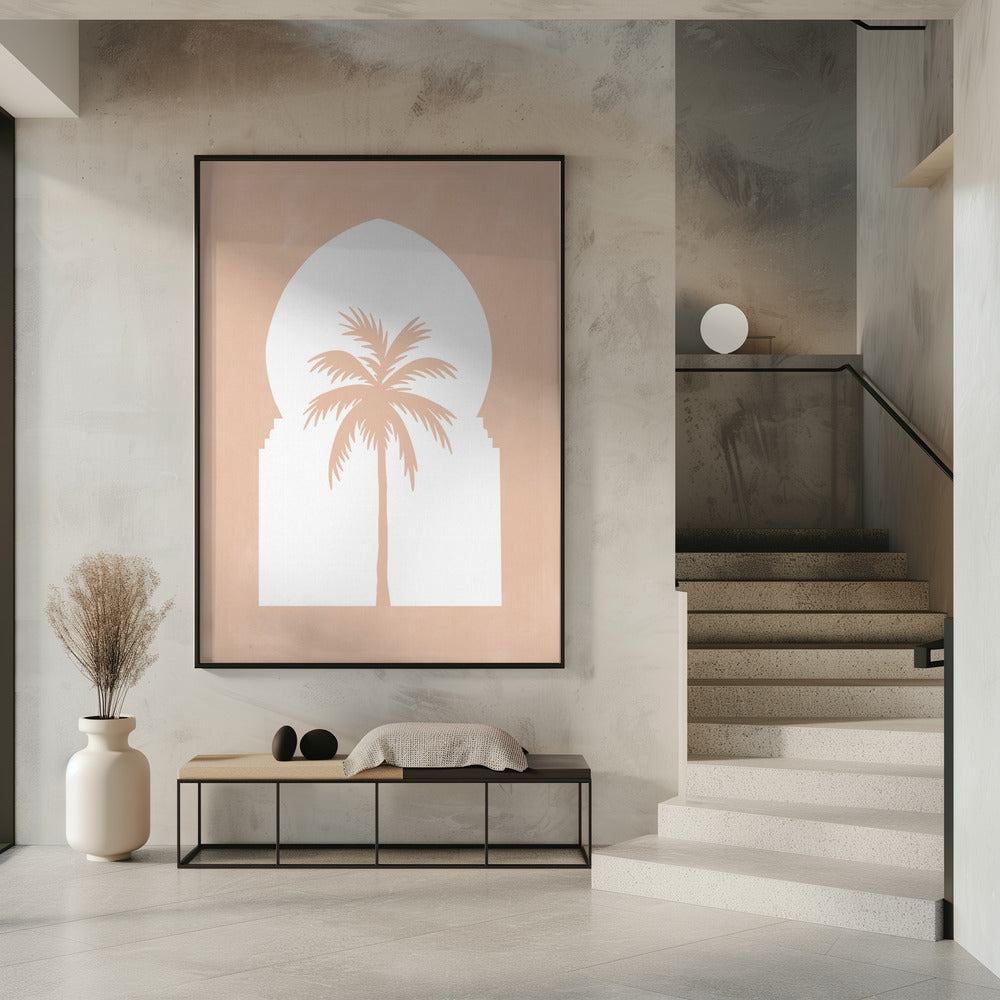 Palmen-Silhouette-Bogen | Poster