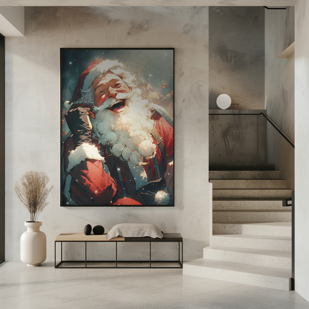 Fröhlicher Weihnachtsmannruf | Poster