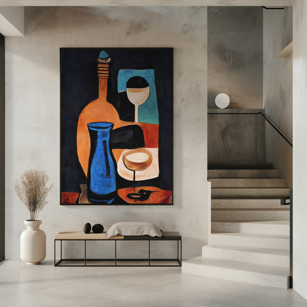 Stillleben mit Wein | Poster