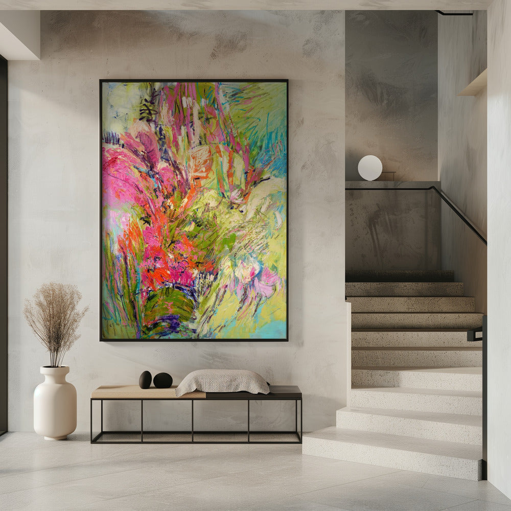 Expressionistisches buntes abstraktes Poster