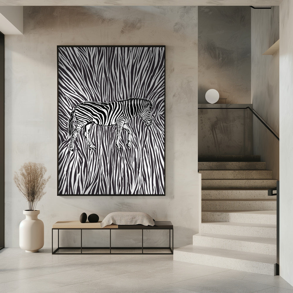 Afrikanisches Zebra mit auffälliger Tarnung | Poster