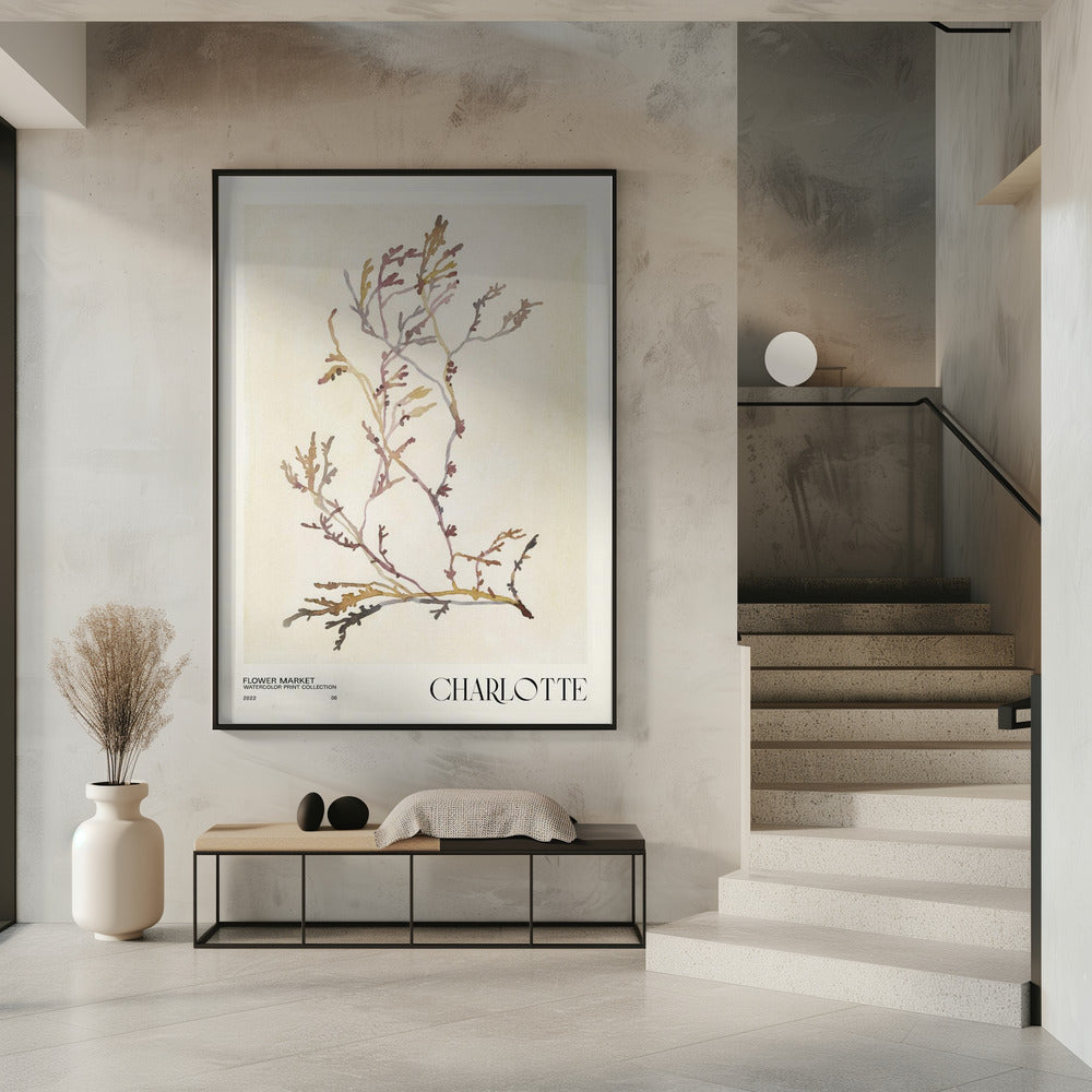 Aquarelldrucksammlung. Blumenmarkt - Charlotte | Poster