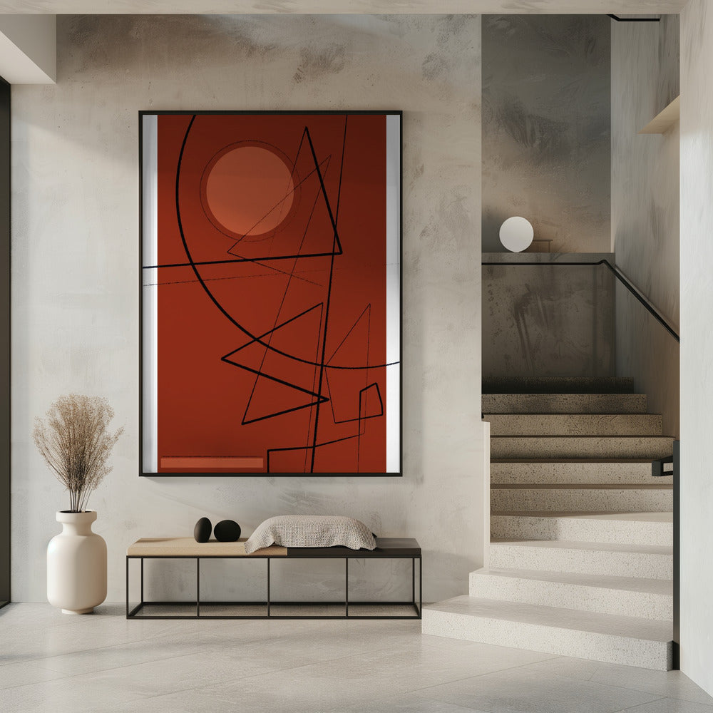 Purpurrote Geometrie | Poster