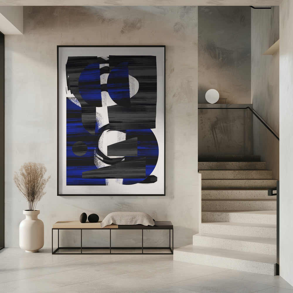 Abstrakte Streifen-Minimalcollage 28 | Poster