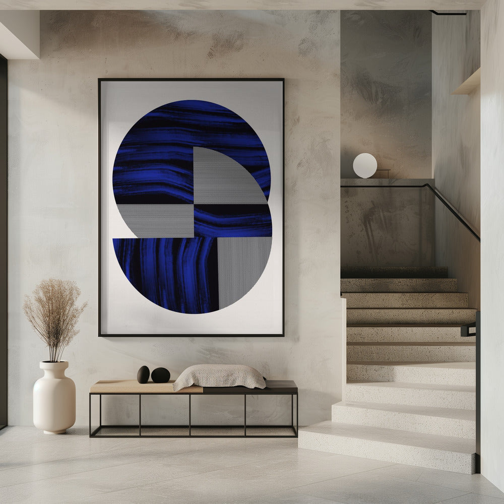 Skandinavisch in Blau und Schwarz 2 | Poster