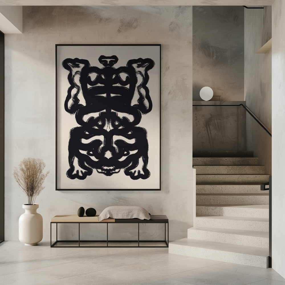 Symmetrisches schwarzes Muster | Poster