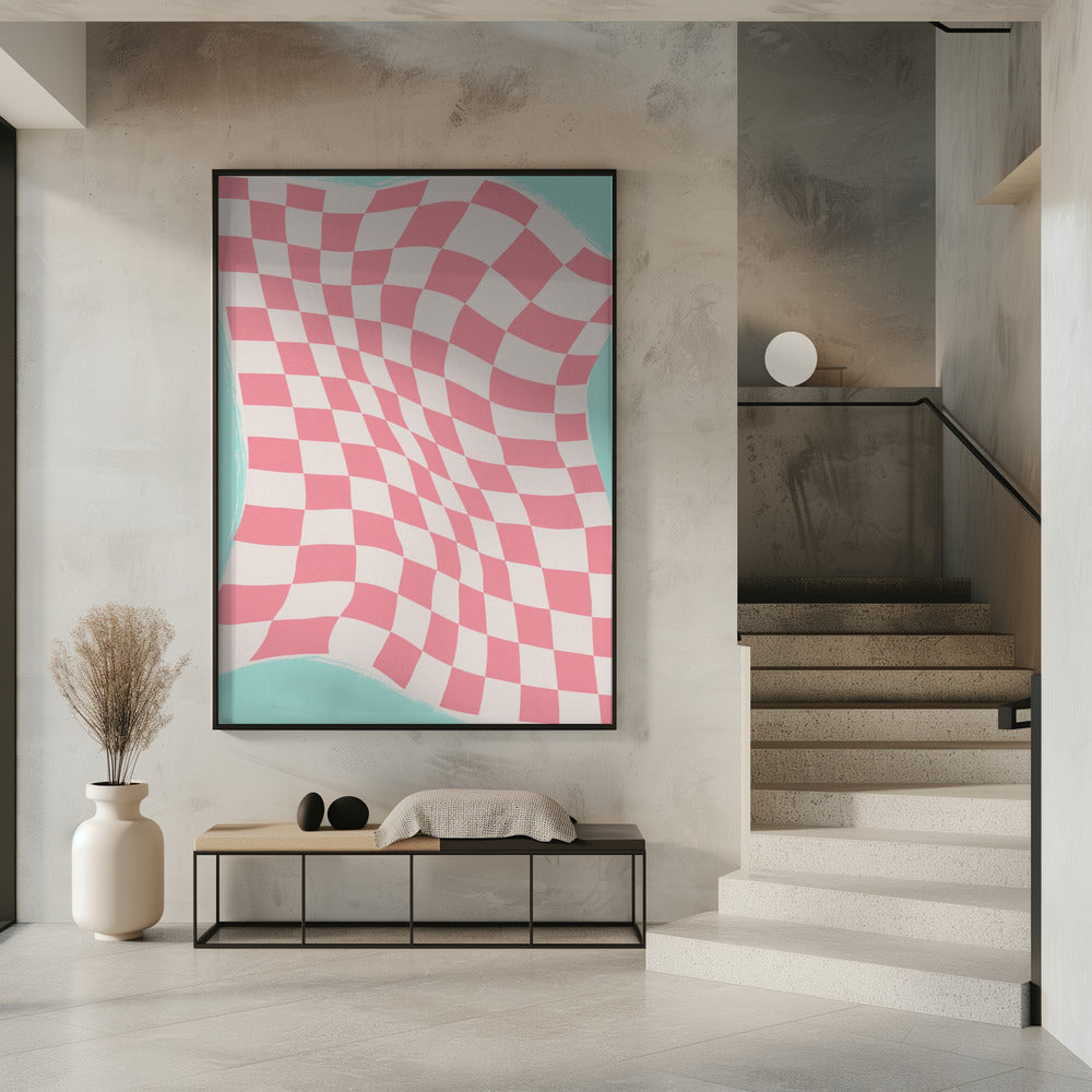 Gewellte karierte Welle | Poster