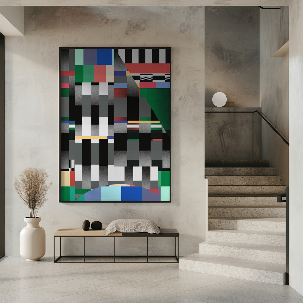 Glitch abstraktes Kunstwerk 01 | Poster