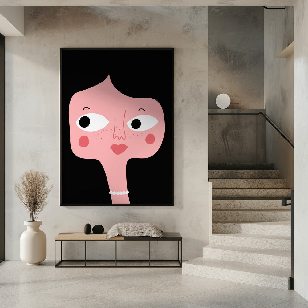 Schrulliges rosa Gesicht | Poster