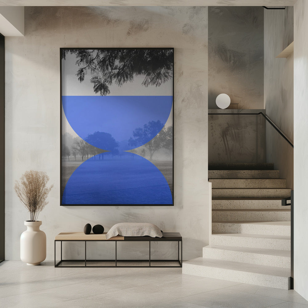 Nebliger blauer Horizont | Poster