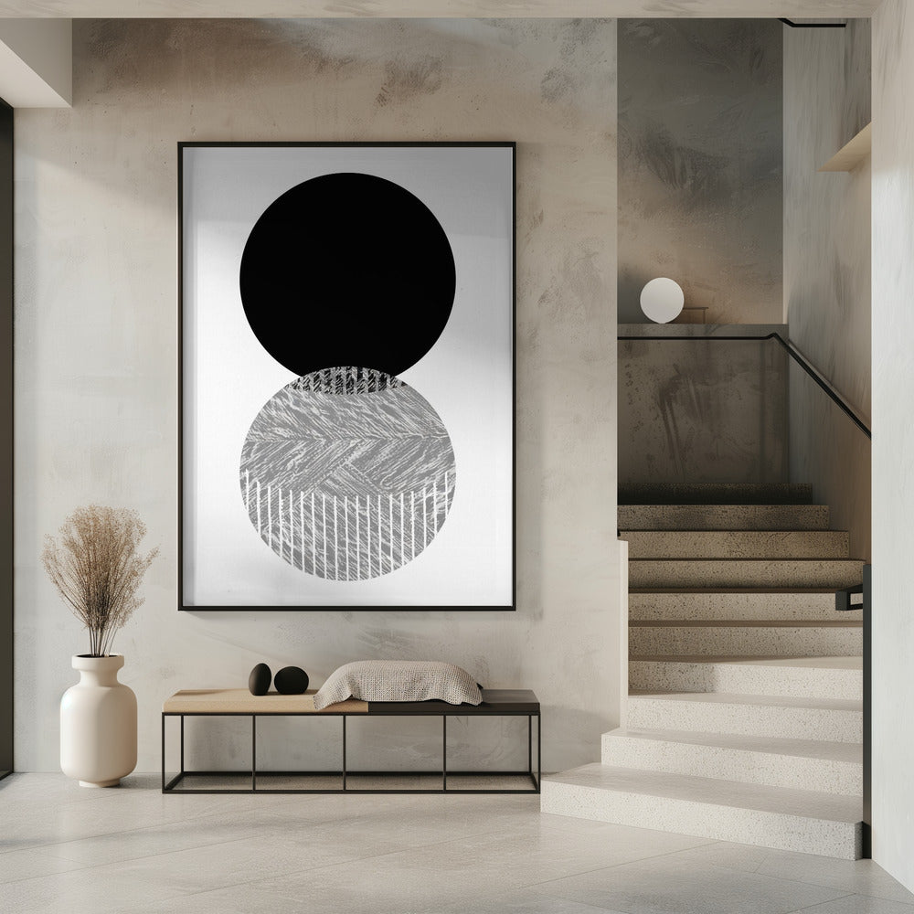 Schwarz-Graue Punkte Bauhaus Nr. 2 | Poster