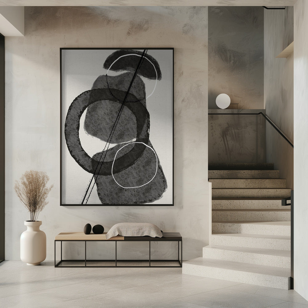 Monochrome Kreise | Poster