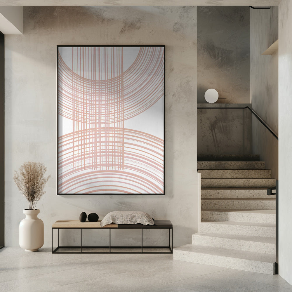 Geometrische Muster mit sich kreuzenden Linien | Poster
