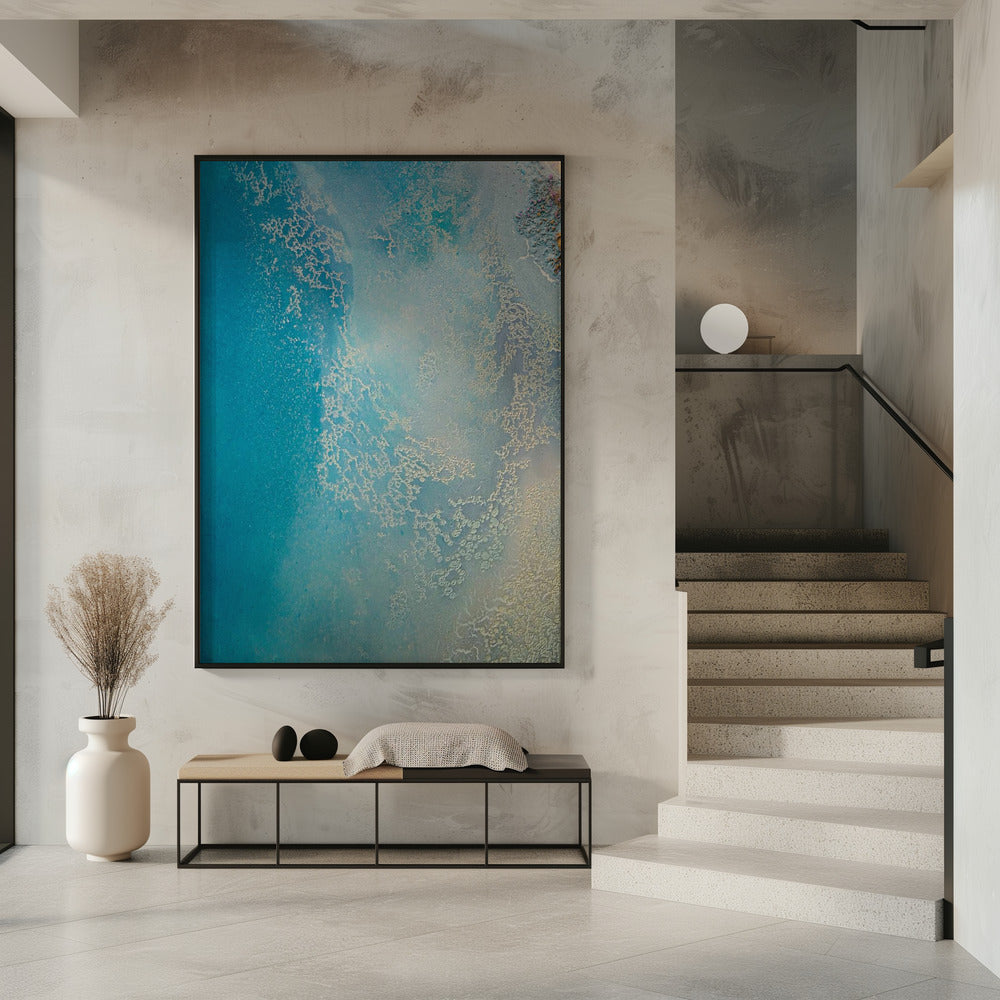 Sanftes Blau – Flaches Wasser | Poster