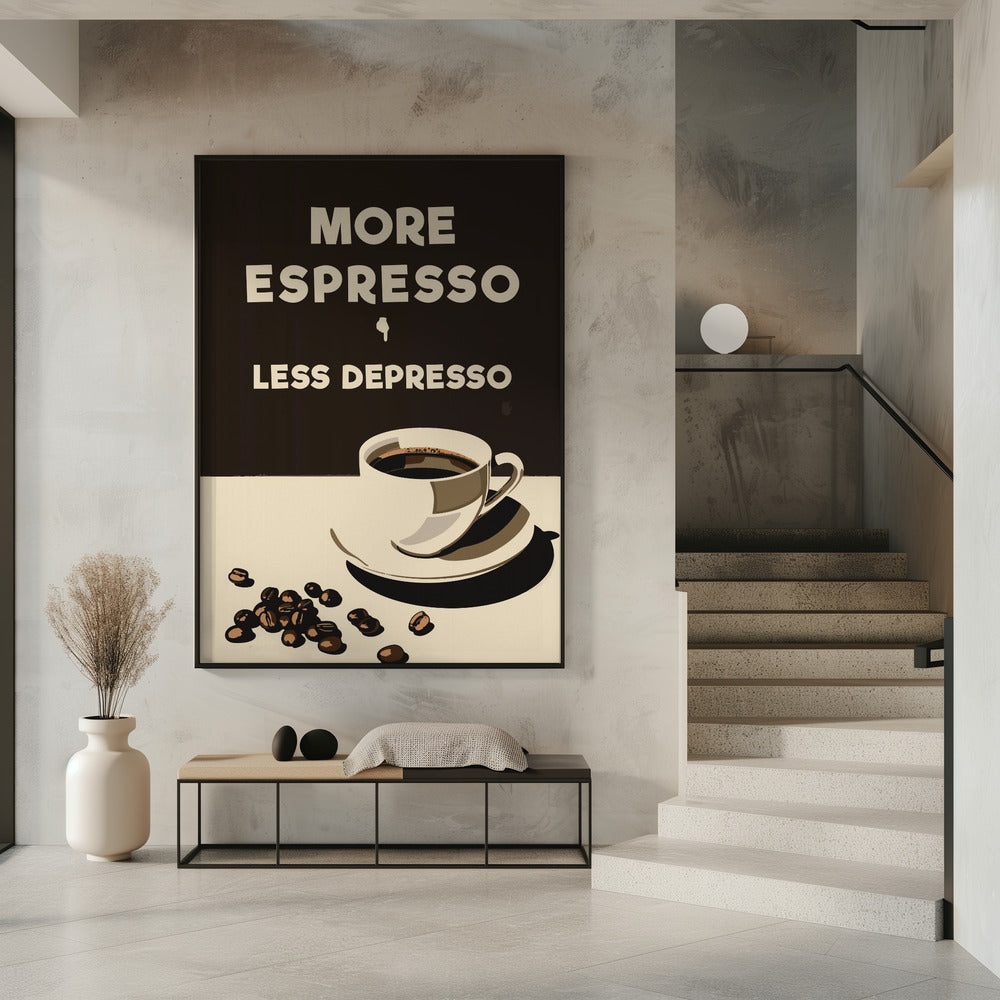 Mehr Espresso – weniger Depresso | Poster