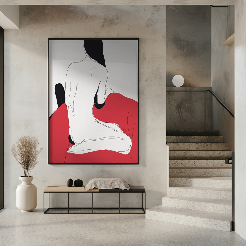 Aktfigur in dynamischer Pose | Poster