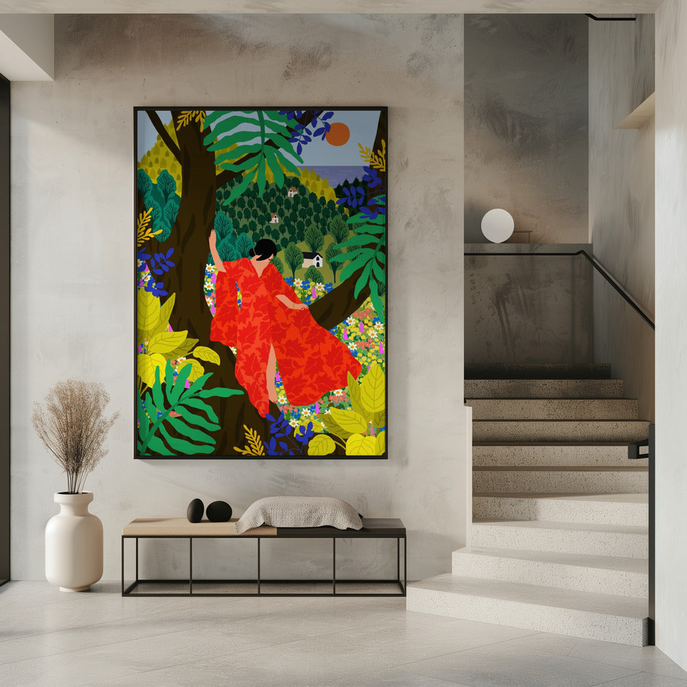 Mädchen im Baum | Poster